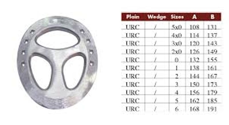 COLLEONI URC EGG BAR FULL ROLLER ALUMINUM HORSESHOES